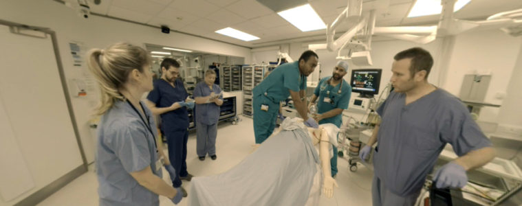 360-degree video medical emergency simulation